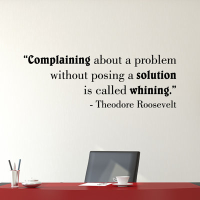 Décalcomanie murale "is called office" theodore roosevelt quotes