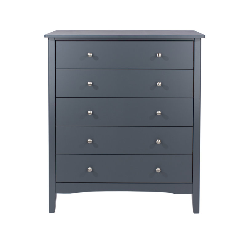 Noa 5 Drawer Chest of Drawers, Painted Finish, Dark Blue