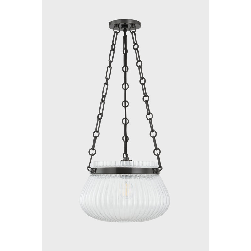 Granby 1 Light Pendant, 9.5" H x 13" W x 13" D, Antique Bronze