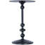 Zora Distressed Iron Pedestal Side Table-838592024