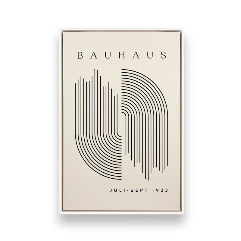 Bauhaus Duality 1923, reproduction sur toile, H 18,75 po x l 12,75 po x P 1,75 po, Cadre flottant blanc opaque
