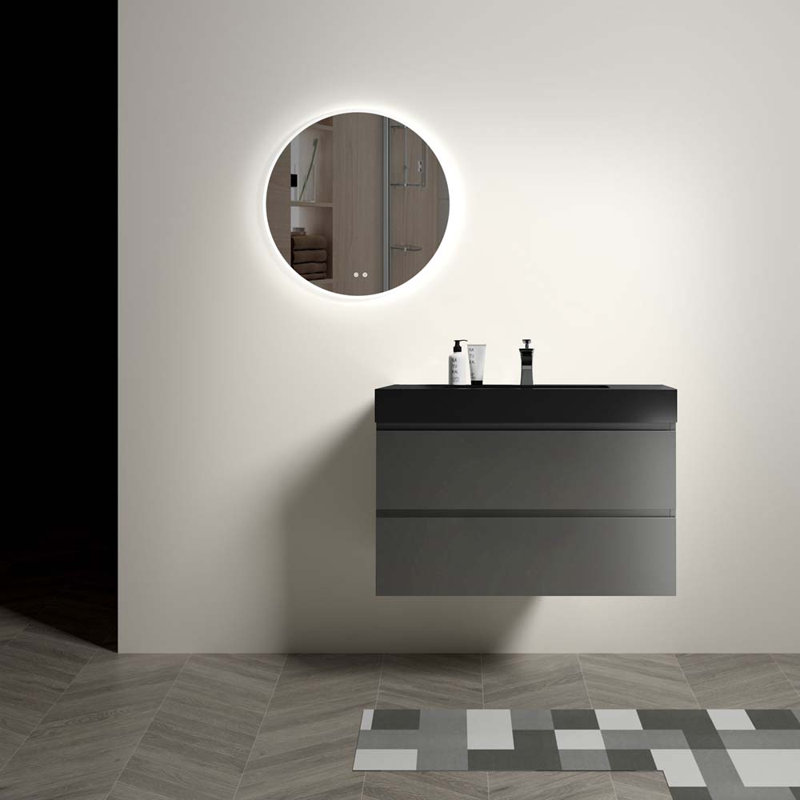 Ensemble de meuble-lavabo simple 36 po, Gris