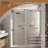 56”-60”W*76”H Double Sliding Frameless Shower Door with 3/8”(10mm) Thickened Upgrade Tempered Glass,stainless steel hardware,Brushed Nickel-124532299