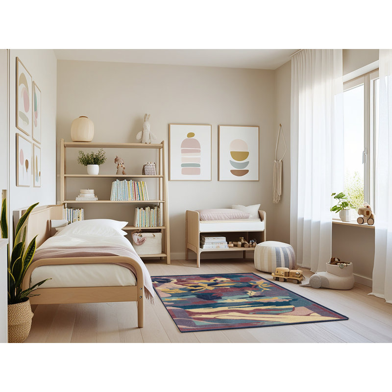 Milaina Abstract Indoor Rug, Rectangle 4' x 6'