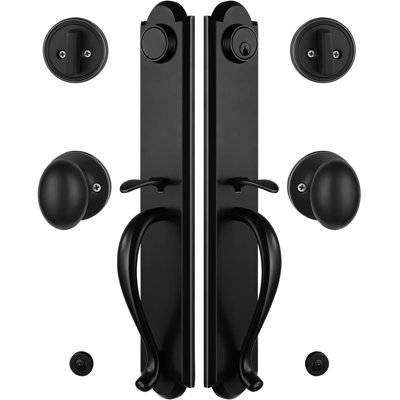 Ensemble de poignées avec porte levier et rosette levier