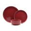 Waterside 12pc Red Lipped Stoneware Dinner Set