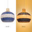 Luminaire suspendu en rotin bleu Aashir 1-1802237762