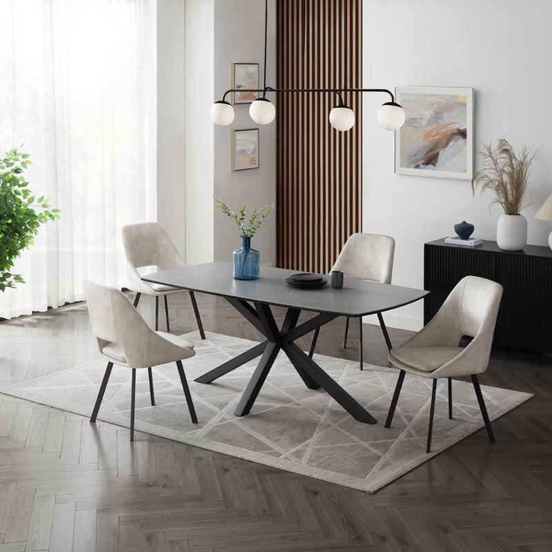 Deanie 4 - Person Dining Set, Cream
