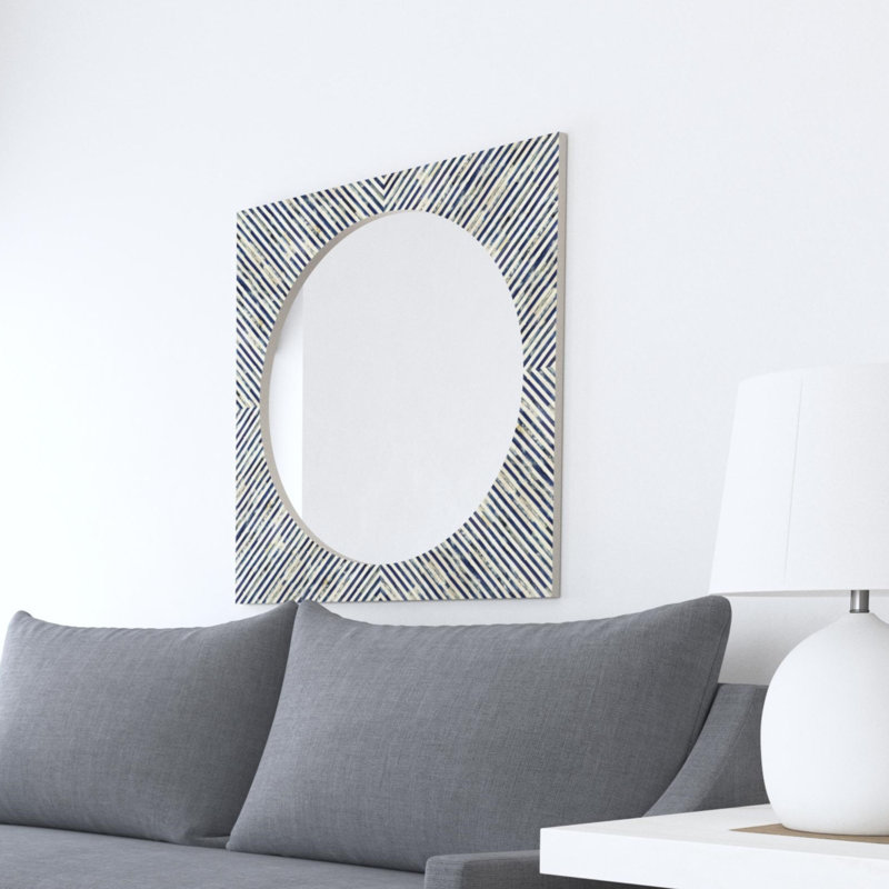 Alberton Bone Flat Wall Mirror