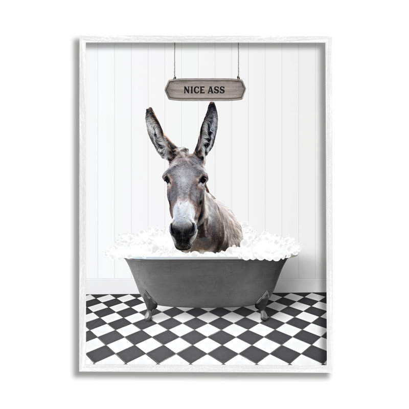 " Nice A Bathroom Phrase ", 20" H x 16" W x 1.5" D