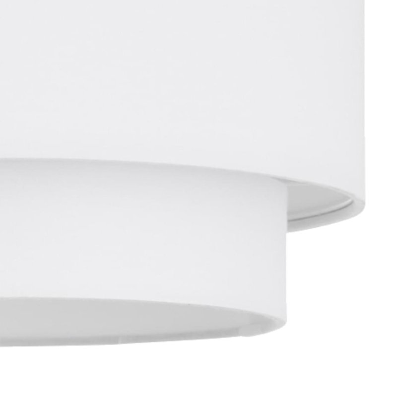 18cm H Cotton Drum Pendant Shade ( Uno ), White