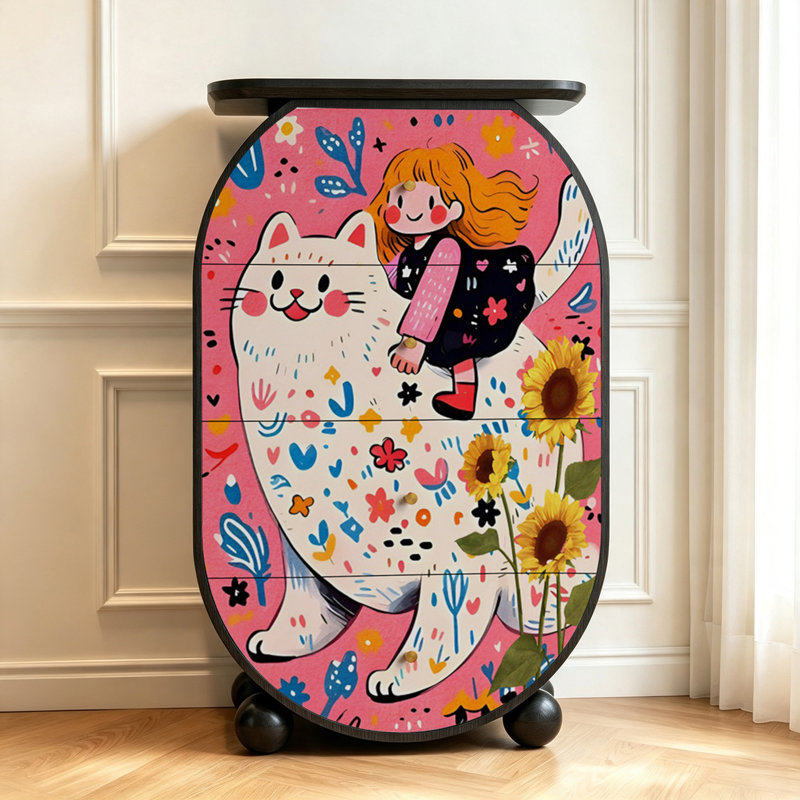 Armoire à tiroirs de style crème