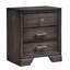Table de bout de table de chevet de style contemporain, bois massif, 3 tiroirs de rangement, finition bois foncé | Idée de cadeau