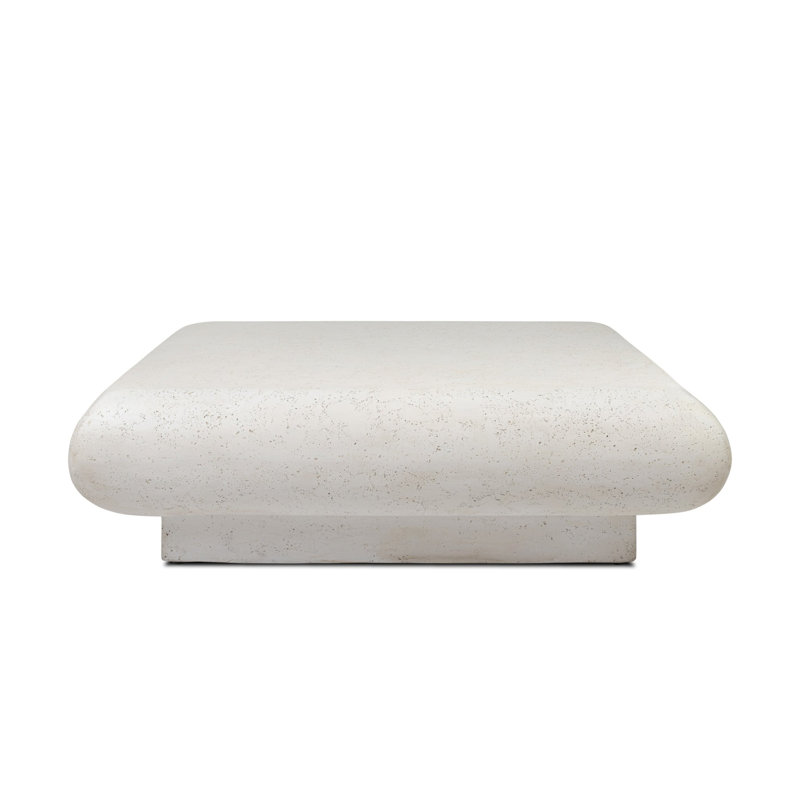 Table basse d'extérieur Ortie - 48 po, Béton blanc