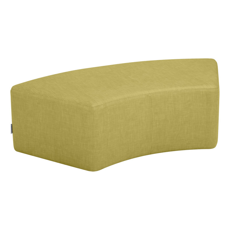 Shapes Series II Modular Collaborative Soft Seating S-Curve Stool with Foam Padded Seat, H 12 po x l 39,25 po x P 20,5 po
