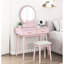 Meuble-lavabo merveilleux avec tabouret et miroir - Magnifique chambre à coucher et tiroirs
