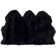 Tateos Handmade Shag Sheepskin Black Area Rug