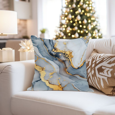 Abstract Marble Geode Agate Pattern VIII Modern Throw Pillow Cover