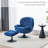 Zenon Velvet Swivel Accent Chair with Ottoman-991307796