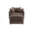 Fauteuil d'appoint pivotant surdimensionné rembourré avec repose-pieds-133963554