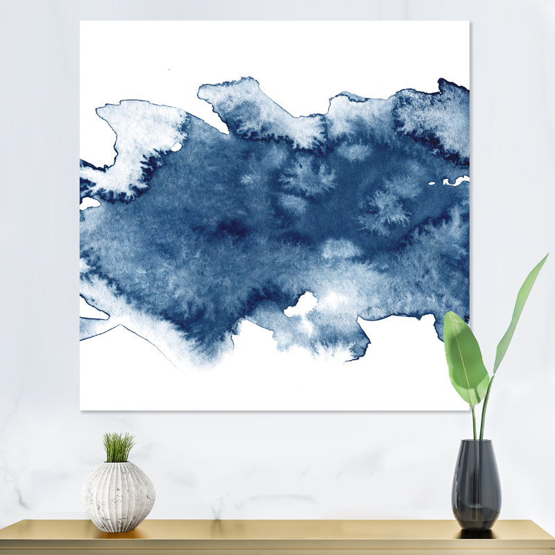 «Abstract Classic Blue II», reproduction d'art sur toile moderne, H 36 po x l 36 po x P 1 po, Toile tendue