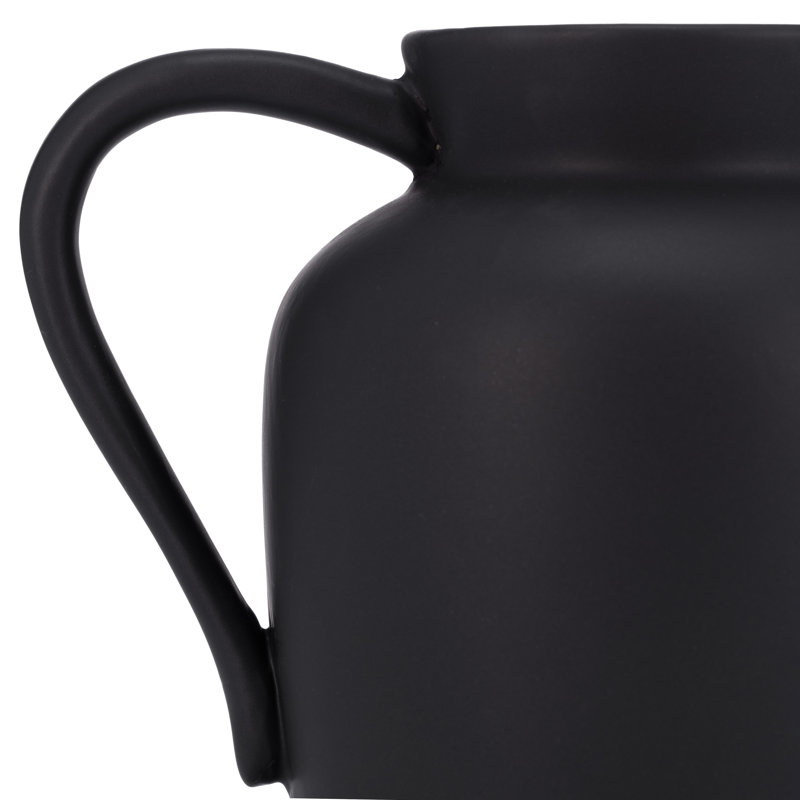  Vase pichet en céramique, Noir, H 5 po x l 6 po x P 4 po