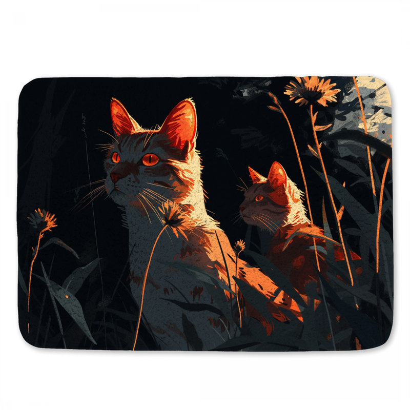 Tapis de bain chats, L 21 po x L 34 po