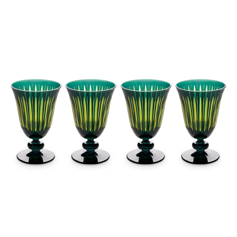 Prism Wine Glasses, Green