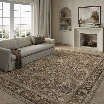 Tapis oriental lavable à la machine avec envers antidérapant Kitty