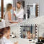 60x90cm LED Makeup Mirror with 20 Bulbs, Large Mirror with 3 Color Lights and Charging