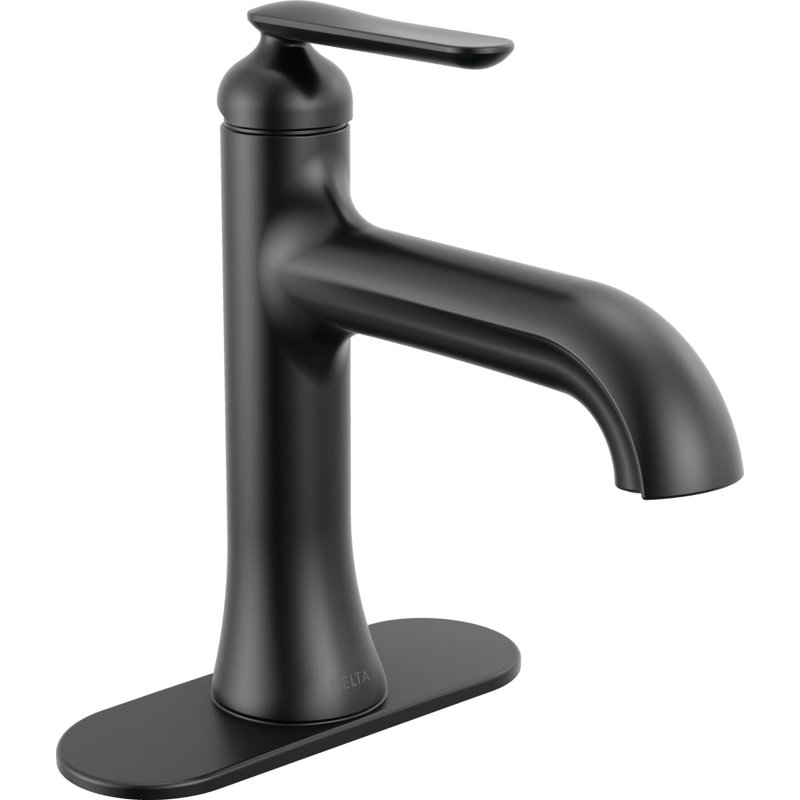 Single Handle Bathroom Faucet, Matte Black