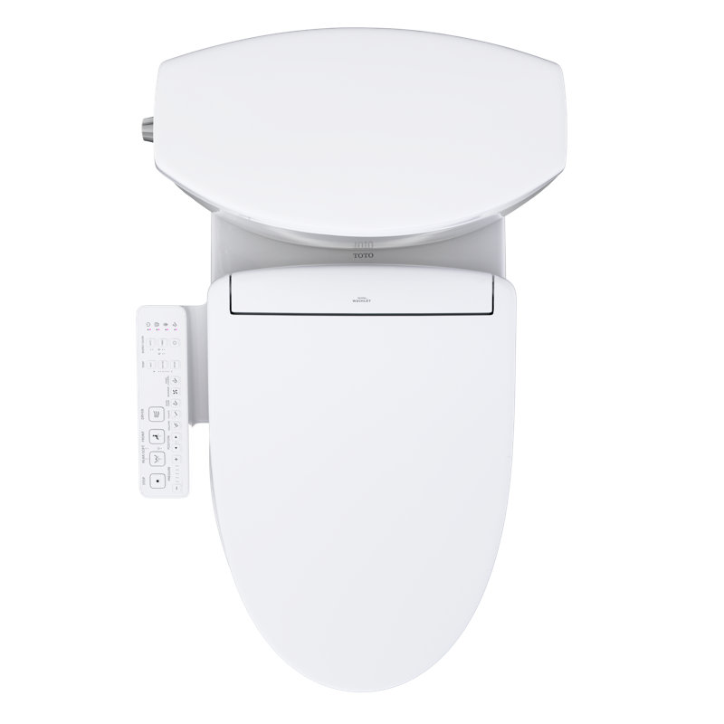 TOTO® WASHLET+® Drake® II 1G® Two-Piece Elongated 1.0 GPF Toilet and WASHLET+® S2 Bidet Seat, Cotton White - MW4543346CUFG#01