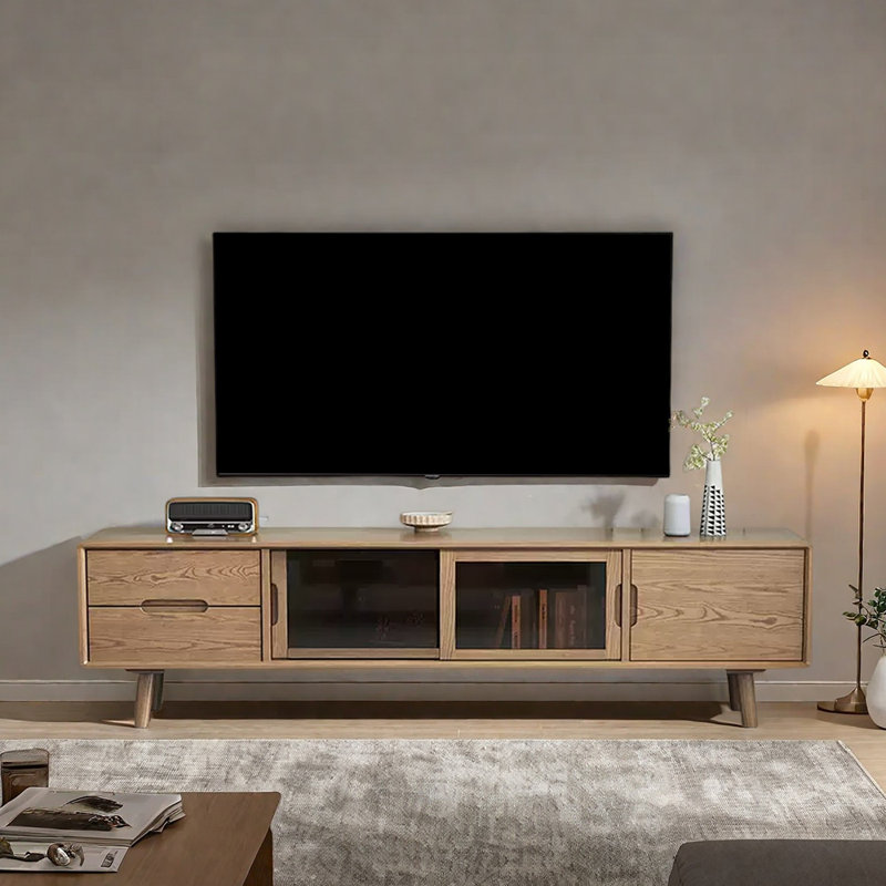 Meuble télé minimaliste en bois massif