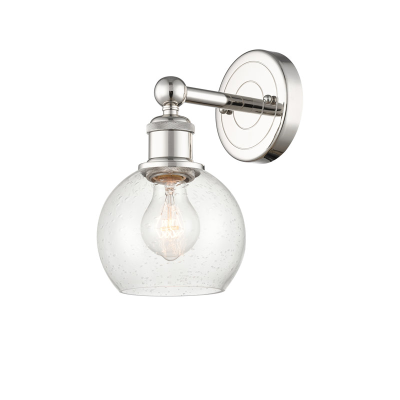 Cheboygan Armed Sconce, Seedy, Polished Nickel