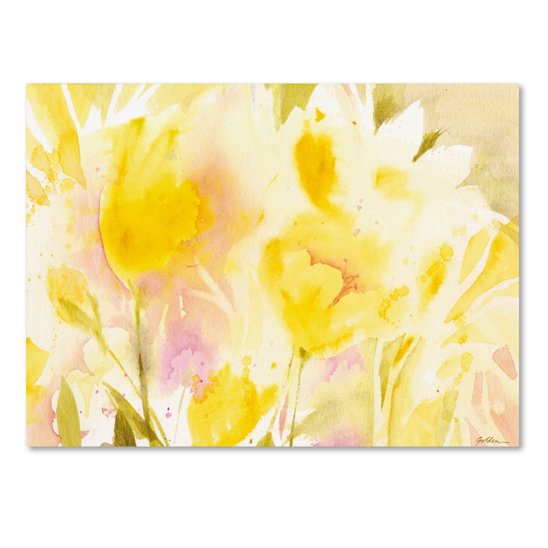 « yellow jardins », reproduction d’art sur toile, H 16 po x l 24 po x P 2 po
