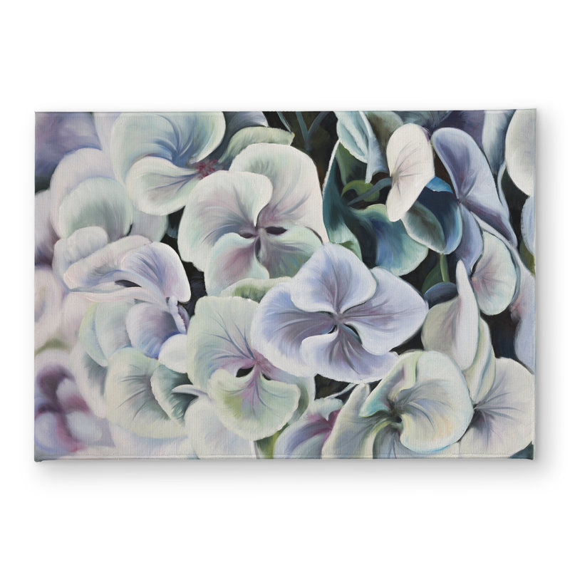 Colorful Hydrangea Flowers Door Mat | Indoor Outdoor Decor