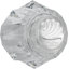 Single Clear Knob Handle Kit with Button and Screw