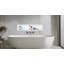 Niche de douche encastrée 36 po x 9 po - Acier inoxydable de calibre 18 - Insert mural rectangulaire pour le rangement de la salle de bain - Finition blanc crème