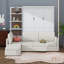 Grand lit escamotable avec canapé et tablettes-773419555
