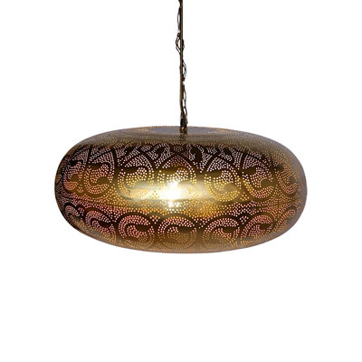 Handcrafted Brass Moroccan Pendant Light