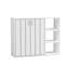 3-Tier Wooden Shoe Storage Organizer with Doors & 3-Level Adjustable Open Shelves-1872703419