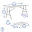 180cm Rectangular Folding Table with 6 Chairs-110809965