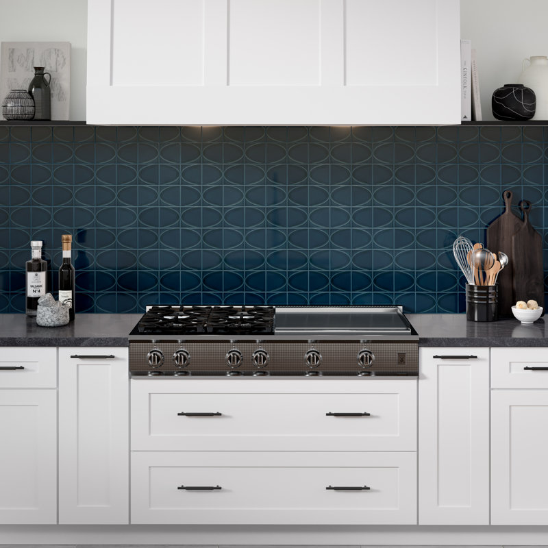 Mizu™ 8" x 16" Ceramic Novelty Mosaic Tile, Blue