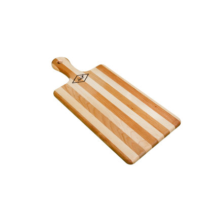 Labell Cherry-Maple Paddle Cutting Board With Bullnose Finish