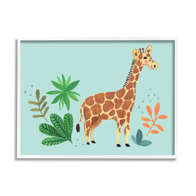 " Endearing Giraffe Floral Botanicals "