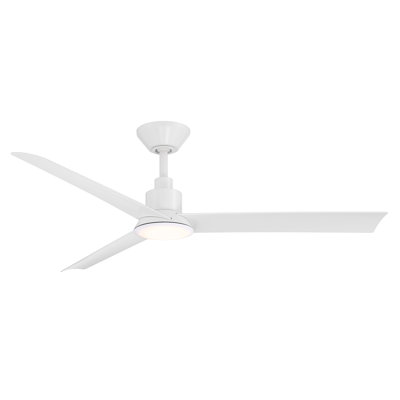 Ventilateur de plafond intelligent 3 lumières DEL intérieur / extérieur blanc tourbillon avec ensemble de lumière DEL sélectionnable 2700K-3000K-4000K-5000K et télécommande inclus