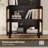 Bookcase with Rattan Doors,5 Tier Storage Wood Shelves-24003490