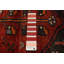 Tapis rouge noué à la main unique de conception unique 4 pi 5 po x 11 pi 11 po Melis