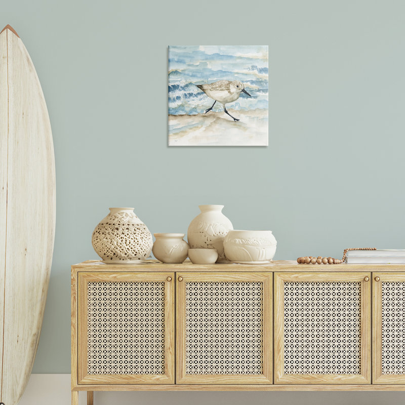 Sandpiper Stride Shore Canvas, design par Nan, H 24 po x l 24 po