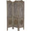 74.5" x 49.5" Closed Mesh Antique Design 3 Panel Room Divider